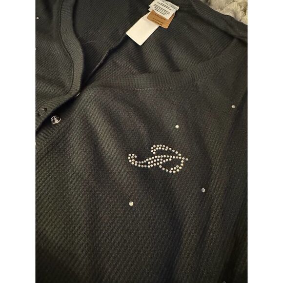 Nwt VS pink diamond/diamante bling rhinestone thermal sleep onesie - Picture 8 of 9